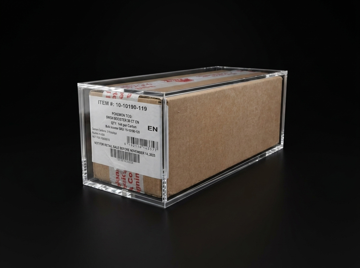 English 6x Booster Box Display Acrylic Case
